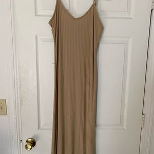 Rainbow large tan dress